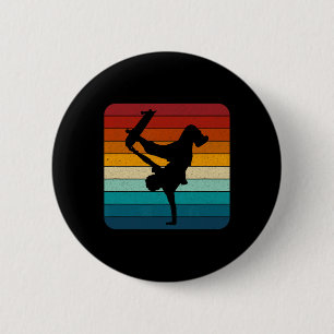 Retro Skater - Vintage Skateboarder1 6 Cm Round Badge