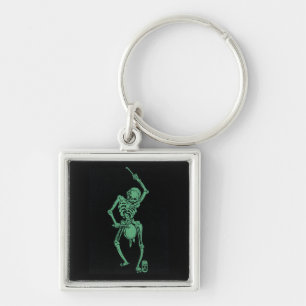 Retro Skeletal drummer Key Ring