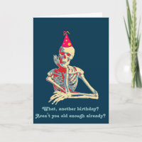 Retro skeleton Birthday