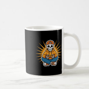 Retro Skeleton Gamer Funny Video Gaming Style Hall Coffee Mug