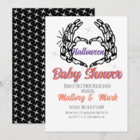 Retro Skeleton Halloween Baby Shower Party