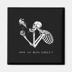 Retro Skeleton Halloween Costume Fun Scary Skull C Magnet