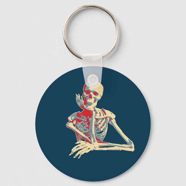 Retro Skeleton Key Ring (Front)