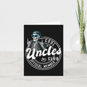 Retro Skeleton Official Member Cool Uncles Club Card