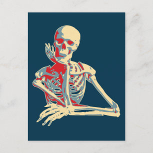 Retro Skeleton Postcard
