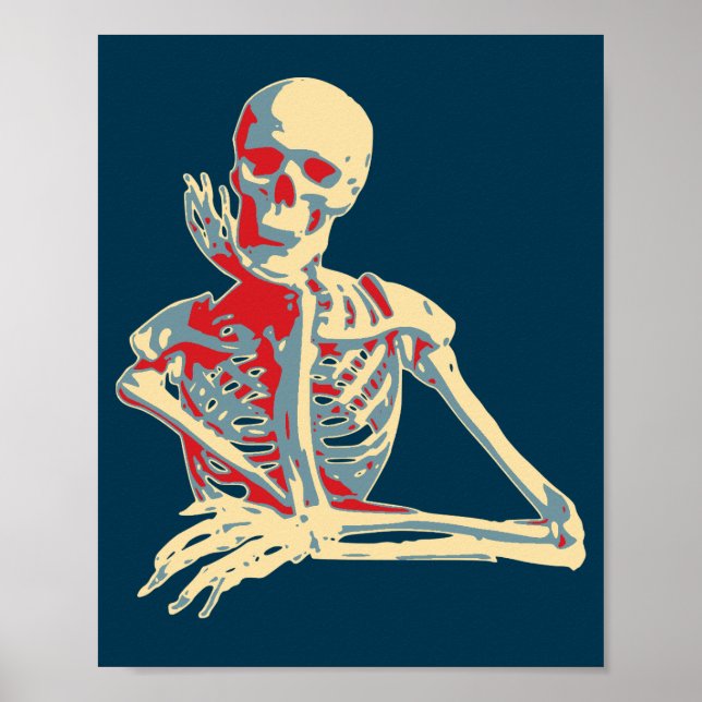 Retro Skeleton Poster (Front)