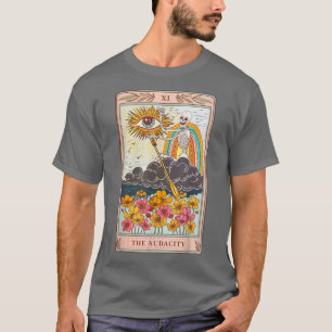 Retro Skeleton Riding Cloud The Audacity Tarot Car T-Shirt