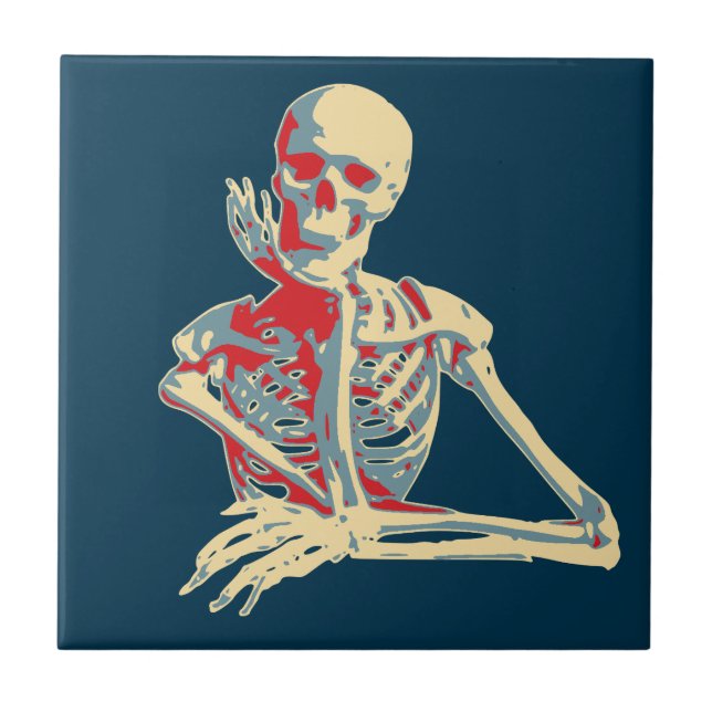 Retro Skeleton Tile (Front)