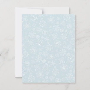 Retro Sketch Frozen Snowflakes on Ice Blue Invitation