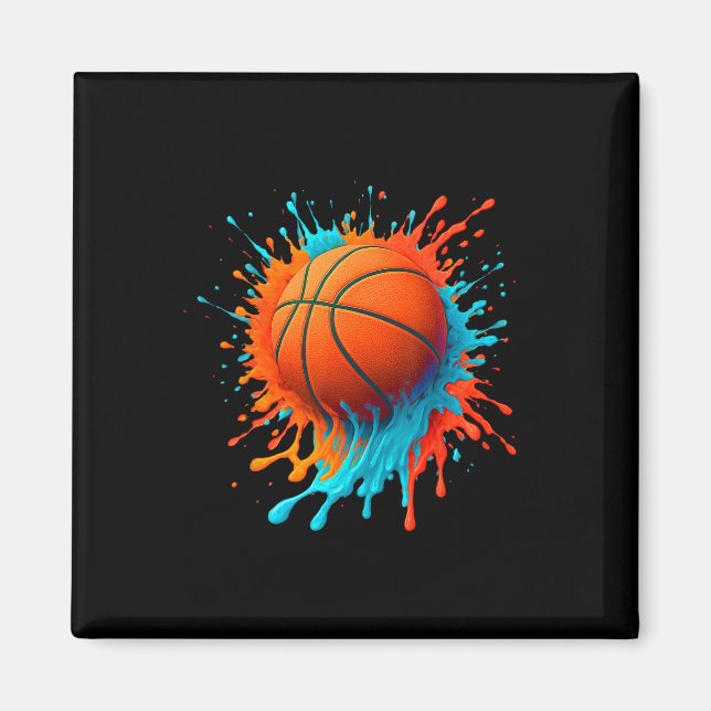 Retro Sketll Players Lovers Sports Team Boys Kids  Magnet (Front)