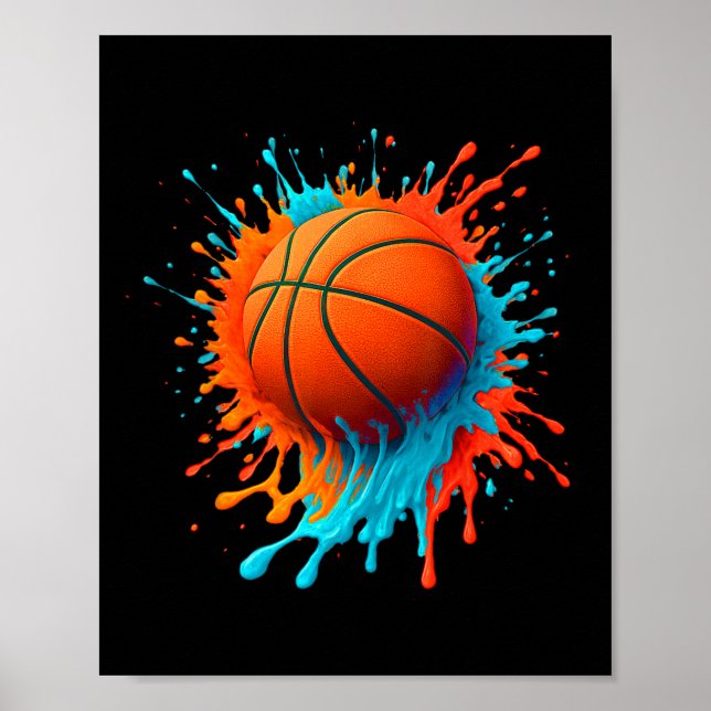Retro Sketll Players Lovers Sports Team Boys Kids  Poster (Front)