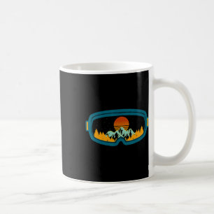 Retro Ski Goggles Skiing Skis Snowboard Winter Sea Coffee Mug