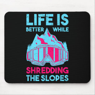 Retro Ski Goggles Vintage 80s 90s Skiing Outfit _1 Mouse Mat