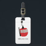 Retro Ski Lift Skiing Snow Mountain Illustration Luggage Tag<br><div class="desc">Modern ski themed gift for him and her. Retro ski lift gondola illustration pattern for skier. Skiing themed home decor and gifts.</div>