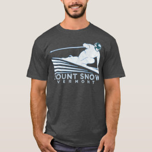 Retro Ski Mount Snow VT Illustration  Vintage T-Shirt