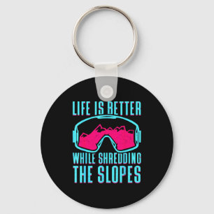 Retro ski snowboard goggles vintage 80s 90s skiing key ring