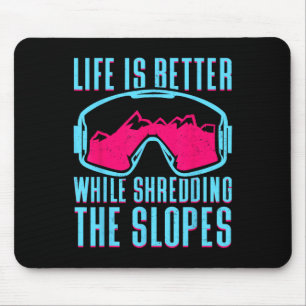Retro Ski Snowboard Goggles Vintage 80s 90s Skiing Mouse Mat