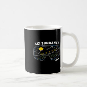 Retro Ski Sundance Utah Us Ski Resort Ski Snowboar Coffee Mug
