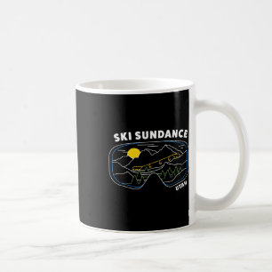 Retro Ski Sundance Utah Us Ski Resort Ski Snowboar Coffee Mug