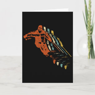 Retro Ski Vintage 80s 90s Skiing Clothing Card