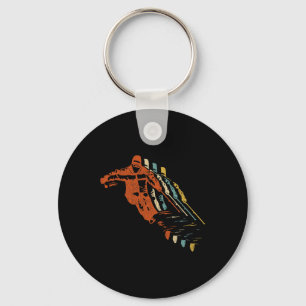 Retro Ski Vintage 80s 90s Skiing Clothing Key Ring