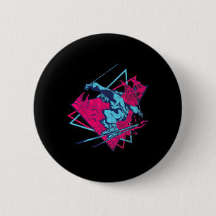 Retro Ski Vintage 80s 90s Skiing Outfit 1 6 Cm Round Badge
