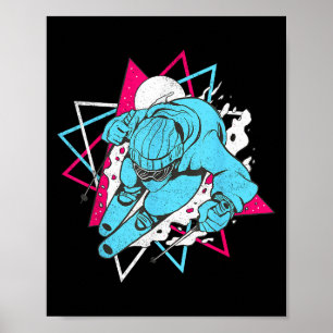 Retro Ski Vintage 80s 90s Skiing Outfit _1 Poster