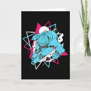 Retro Ski Vintage 80s 90s Skiing Outfit 3 Card