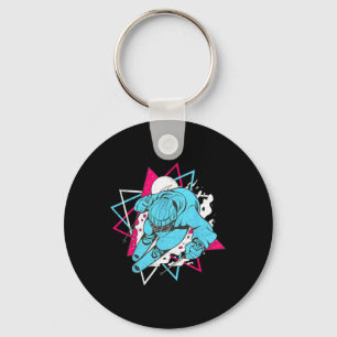 Retro Ski Vintage 80s 90s Skiing Outfit 3 Key Ring