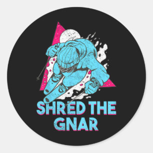 Retro Ski Vintage 80s 90s Skiing Outfit 4 Classic Round Sticker