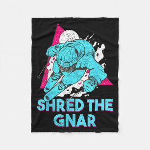 Retro ski vintage 80s 90s skiing outfit  fleece blanket