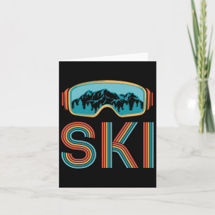 Retro Ski Vintage 80s 90s Winter Sport Skiing Men Card
