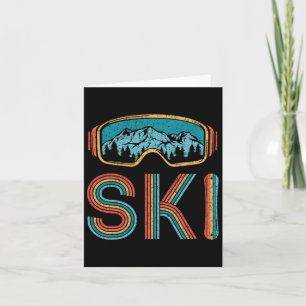 Retro Ski Vintage 80s 90s Winter Sport Skiing Men Card
