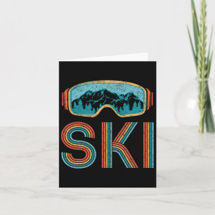 Retro Ski Vintage 80s 90s Winter Sport Skiing Men Card