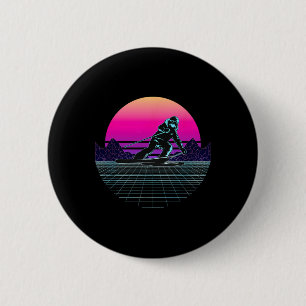 Retro Skier - Skiing Lover Winter Sports Lover Ski 6 Cm Round Badge