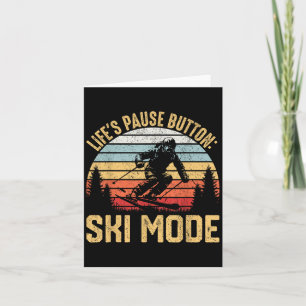 Retro Skiing Adventure Ski Enthusiasts  Card