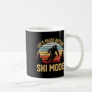 Retro Skiing Adventure Ski Snowboard Enthusiasts Coffee Mug