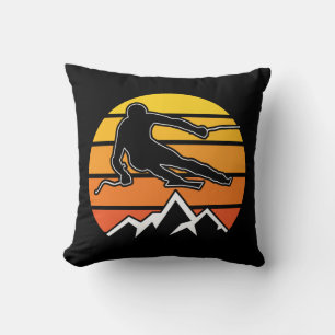 Retro Skiing Cushion