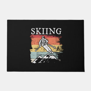 Retro Skiing Doormat