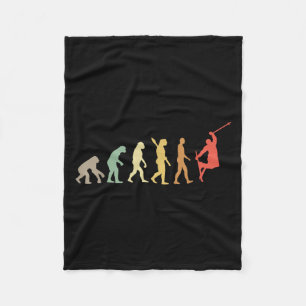 Retro Skiing Evolution For Skiers Skiing Season Fleece Blanket