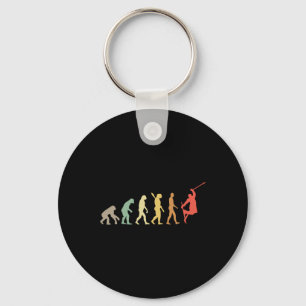 Retro Skiing Evolution For Skiers Skiing Season Key Ring