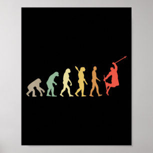 Retro Skiing Evolution For Skiers Skiing Season Poster