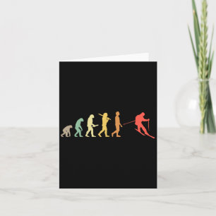 Retro Skiing Evolution Gift For Skiers Card