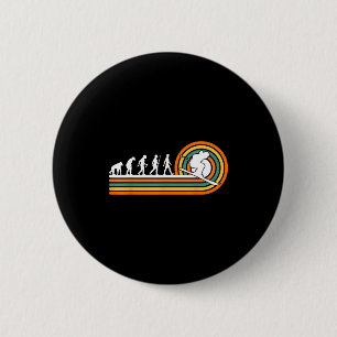 Retro skiing evolution - ski sports lovers 6 cm round badge