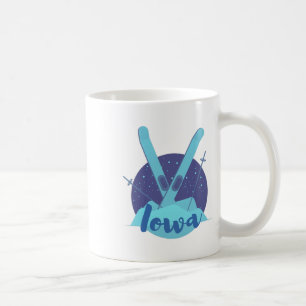 Retro Skiing Graphic For Iowa Ski Resort Vacation  Coffee Mug