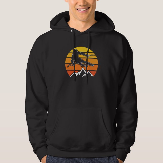 Retro Skiing Hoodie (Front)