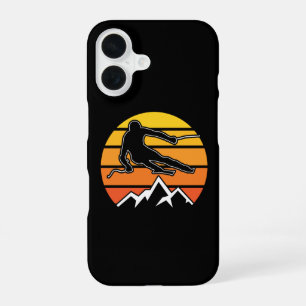 Retro Skiing iPhone 16 Case