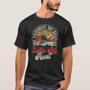 Retro Skiing Lovers My Favourite Ski Buddies Call  T-Shirt
