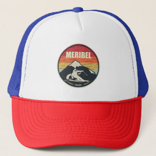 Retro Skiing Meribel France Ski Trucker Hat