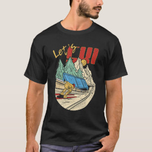 Retro Skiing Mountains 80s Ski Resort Vintage Ski  T-Shirt